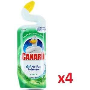 CANARD WC-Eend Action Gel Verwijdert Intens Vlekken & Geuren - Fresh - Promo 750ml x 4