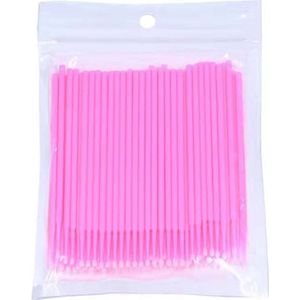 Wegwerp Microbrushes - Wimpers Uitbreiding - Individuele Lash Verwijderen - Wattenstaafje - Micro Borstel Voor Wimper Extensions Tool- microbrush - 100stuks Roze