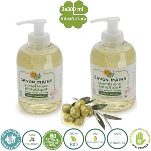 Ruwe Olijfolie | handzeep 2x300ml | Ingrediënten uit biologische landbouw | Cigale Bio