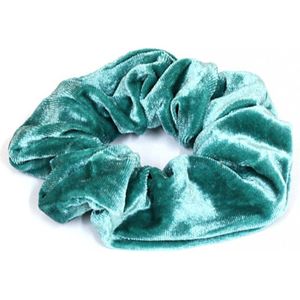 Scrunchie Haarelastiek Velvet Blauw Groen