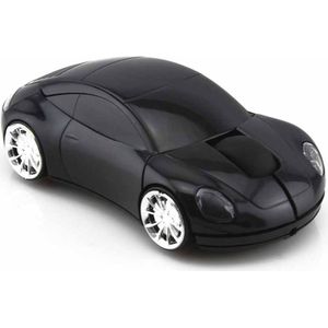 Draadloze muis - computermuis - muis auto - design auto - cadeau - porsche - zwart