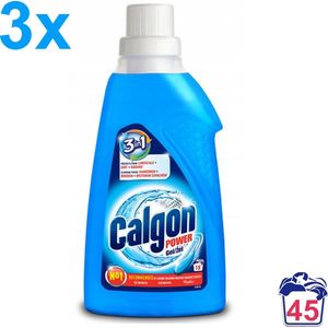 Calgon - 3in1 Power Gel - Wasmachine Reiniger en Anti kalk - 3x 750ml - 45 Wasbeurten - Voordeelverpakking