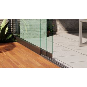 The Garden Gallery | 3-Rail Glazen Schuifwand met Helder Glas