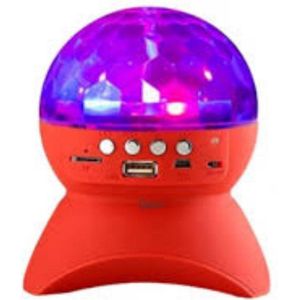 L-740 Draadloze speaker met disco licht - Roterende disco light - Multi-colour LED Light - Rood