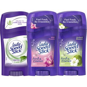 Lady Speed Stick Deodorant Collectie - 3 x 45 g - Deodorant Stick - Deodorant Vrouw - 48H Anti-Transpirant Deo Stick - Bestseller - Anti Witte Strepen