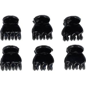 Haarsoires Haarspeld Haarklemmen 1,5cm – Basic – Zwart – Set van 6 - Haarclip Klem - Hair Claw - voor Opsteken Haar - Hair Clip - Decoratieve Haaraccessoire