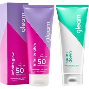 Gleam - Glitter Zonnebrand SPF50 & Aftersun Set - 2x100ml