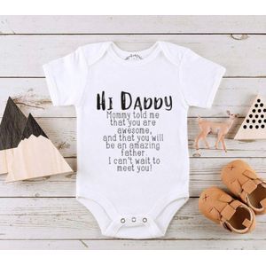 Romper Daddy to be - Kraamcadeau - Zwangerschap aankondiging - rompertjes met tekst - 100% katoen - maat 50 - 0-3 maanden - Zwanger - Daddy to be - Vaderdag cadeau - pregnancy announcement