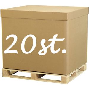 Verhuisdoos XXXL / 20 stuks Palletdoos Palletbox Verzenddoos met deksel 1 ROL PLAKBAND 100m XXL Karton 1200 x 800 x 800 mm Kartonnen Palletdozen dubbele Golf Bruin Doos 120 x 80 x 80 cm STEVIG 5-laags karton 750g/m2