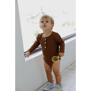 BonBini's® - baby romper + broekje - Autumn Brown - 95% katoen - 3-6 maanden