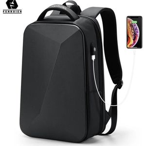 ProductPlein - Fenruien Black style - Life Anti-Diefstal Tas- rugzak Jongens/Meisjes - Anti Theft Backpack - Spatwaterdicht ip44 - USB-poort - Laptop 17 inch - Dames/Heren - Zwart