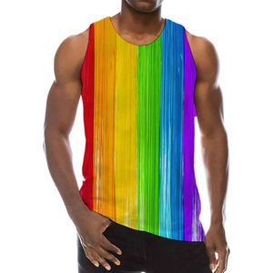 Regenboog Pride hemd heren - Rainbow shirt - Sexy kleding mannen - Zonder mouwen - Erotisch - Thema - Rollenspel