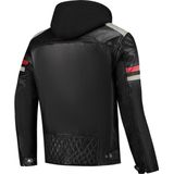 Rusty Stitches - Jari Hooded V2 - Motorradjacket - Zwart/Grijs/Rood