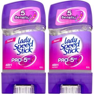 Lady Speed Stick Pro 5 in 1 Deodorant Gel Stick Vrouw - 2 x 65 g