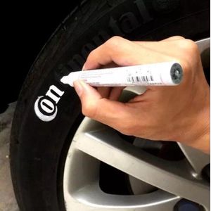 Bandenstift wit / Witte Autobanden stift / Tyre marker white / Auto banden stift wit / Auto / Scooter / Motor banden marker / Letters en cijfers banden inkleuren / Waterdichte kleur pen voor op rubber / Kleur wit