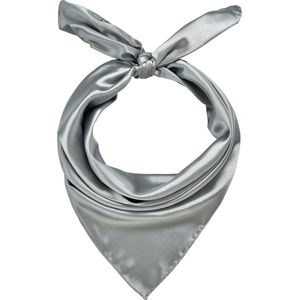 Emilie Scarves - sjaal - satijn - zilver - vierkant 60*60 cm
