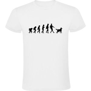 Dog Evolution Heren T-shirt | Hond | Dier | Dierendag | Huisdier | Evolutie | Wit