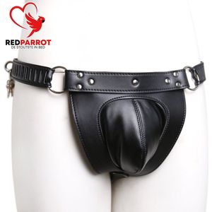 Chastity onderbroek voor Heren | Kuisheidskooi | Penis kooi | Slip | Inclusief slot | Leder | Zeer hoge kwaliteit | Kuisheidsgordel | Underwear