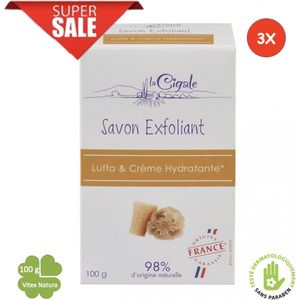 Exfoliërende Zeep & Hydraterende Crème 3x100g | Stimuleert de celvernieuwing | La Cigale