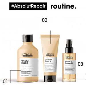 L`Oreal Professionel - Absolut Repair Set - Shampoo + Conditioner + Olie - Beschadigd Haar Pakket - Serie Expert Giftset