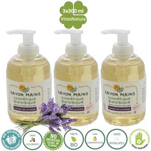 Veld lavendel | vloeibare handzeep 3x300ml. | (H)eerlijk zeep | Biologisch ecologisch | Cigale Bio
