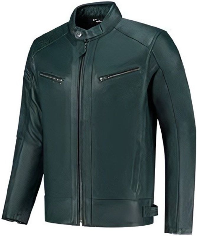 Rusty Stitches - Dorian - Jas - Zwart - 100% Runderleer - CE Goedgekeurd