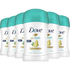Dove Go Fresh Pear & Aloe Vera - Deodorant Stick - 6-Pack - Anti-transpirant met 0% Alcohol - 48 Uur Zweetbescherming
