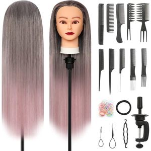 Equivera Oefenhoofd Kappershoofd - Oefenpop Kapper - Oefenhoofd Echt Haar - Human Hair - Oefenhoofd