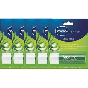 Vaseline Lipbalsem Stick Aloë Vera - Voordeelverpakking 5 Stuks