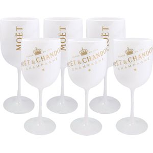 Moët & Chandon Ice Glas - 12 stuks - Champagneglazen - (Wit) - Acryl - Champagne - Glazen - Horeca - Examen Tip