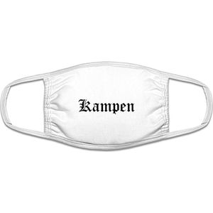 Kampen mondkapje | gezichtsmasker | bescherming | bedrukt | logo | Wit mondmasker van katoen, uitwasbaar & herbruikbaar. Geschikt voor OV
