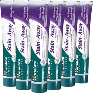 Himalaya Herbals Stain Away Rokers Tandpasta - 6 x 75ml - Whitening Tandpasta - Tandpasta Zonder Fluoride