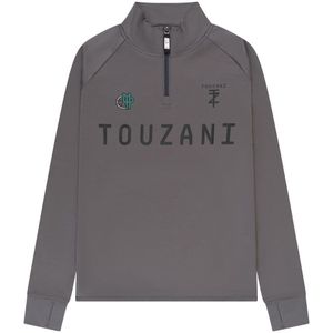 Touzani - Platinum Trainingstrui - Donkergrijs Zwart Groen - 1/4-Zip
