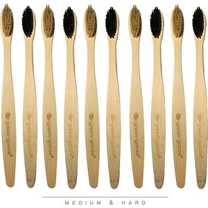 10 stuks! Bamboo tandenborstel - ECO Tandenborstel Bamboe - Natuurvriendelijk -10X Bamboe tandenborstel (zacht) |Natural Bamboo | Gratis verzending | Bamboo tandenborstel | 100% BPA-vrij | natuurlijk afbreekbaar | Zwart