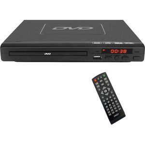 DVD Speler met HDMI - DVD Speler - DVD Speler HDMI - DVD Speler Laptop - Zwart - 1080P - Inclusief HDMI Kabel - Met afstandsbediening - DVD en CD speler - Compact