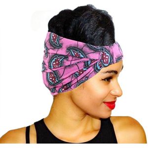 Haarband|Afrikaanse Haarband|Hoofddeksel|Afrikaans|Haarband Dames|Bandana|Stretch|Roze|Haarverzorging