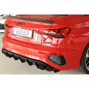 RIEGER - PERFORMANCE REAR DIFFUSER (ORI EXHAUST) - AUDI A3 S-LINE (GY) 2020 + SEDAN - GLOSS BLACK