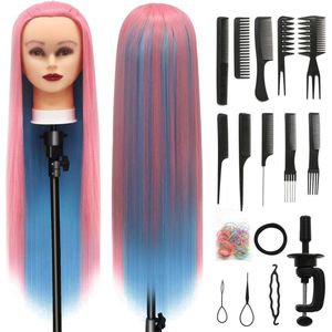 Equivera Oefenhoofd Kappershoofd - Oefenpop Kapper - Oefenhoofd Echt Haar - Human Hair - Oefenhoofd