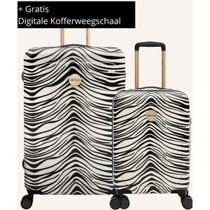 Mosz Lauren - 2-Delige Kofferset - Koffers - Zebra