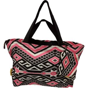 Mycha Ibiza - strandtas - weekendtas - shopper - handtas - rits - clutch - katoen – MYC220032