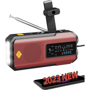 Noodradio - Solar Radio - Solar Noodradio - Survival Radio - Radio op Batterijen - Emergency Radio - Dynamo Radio - Noodgeval Radio - Draagbare Radio - Opwindbaar - Zwengelradio
