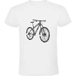 Fiets in woorden Heren T-shirt | wielrennen | mountainbike | fietsen