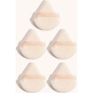Powder Puff - Make-up Sponsje - Beauty Blender - Powder Puff Driehoek - Poederdons - Make Up Spons - 5 stuks - Perzik