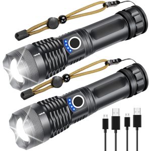 Militaire Zaklamp - Tactische Zaklamp - Militaire Hoofdlamp - Militaire Zaklamp Oplaadbaar - Militaire Zaklamp Waterdicht - Noodpakket voor Oorlog - Noodpakket voor Thuis - Zaklamp met Batterijen