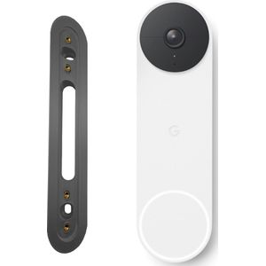 Grotere hoek dan origineel / 45 graden / Geschikt voor Google Nest Doorbell Battery / Spacegrijs / 3 jaar garantie / Gemaakt in NL / Bevestigingspunten getest door TÜV
