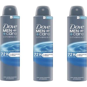 Dove Men + Care Deodorant Spray Clean Comfort - Voordeelverpakking 3 x 150 ML