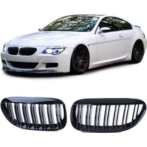Sport Grill Nieren Passend Voor Bmw 6 Serie E63 E64 Glans Zwart M Look Styling Dubbele Spijl 630 640 645 650 M6 Coupe Cabriolet