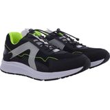 Piedro - 1417000110 Sneakers - Zwart Wit Geel - Leer - Elastische Snelsluiting