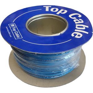 Montagesnoer Trirated 0,5 mm2 blauw Haspel van 100 meter