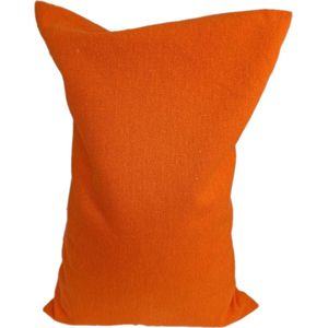 Ecologisch Kersenpitkussen 30 x 20 cm (oranje), voor soepele spieren en ontspanning - Warm Oranje - wasbaar hoesje